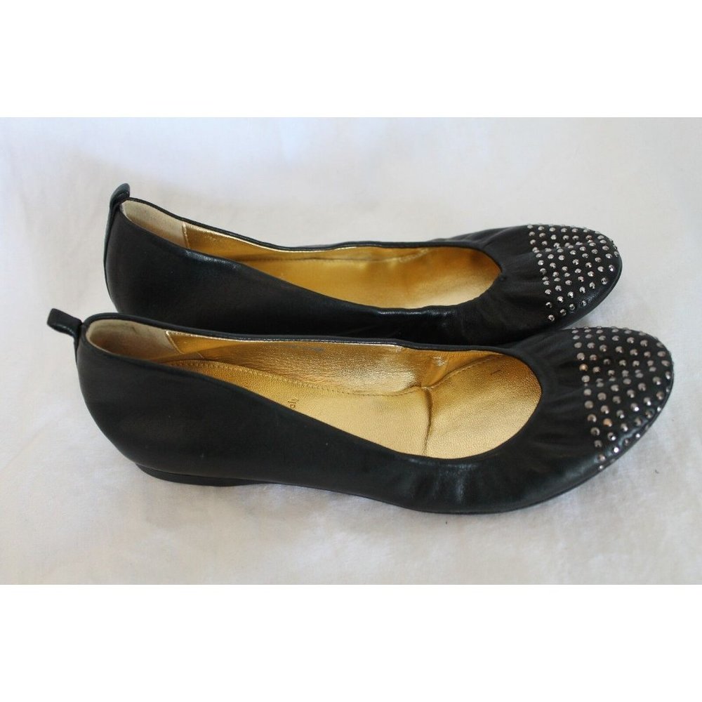 J Crew Cece Studded Ballet Flats Size 6 Black $138